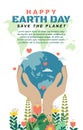 International Mother Earth Day with earth and plant illustration