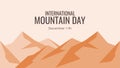 international mountain day banner template vector