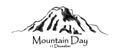 International mountain day, December 11, extreme mountains rock landscape silhouette a nature outdoor Royalty Free Stock Photo