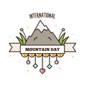 International Mountain Day. Vector illustration.