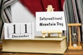 International Mountain Day of winter month calendar december