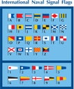 International Naval-Marine Signal Flags Royalty Free Stock Photo