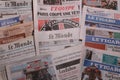 International newspaper. French newspapers