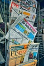 International newspapers stand in Europe Royalty Free Stock Photo