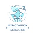 International NGOs soft blue concept icon