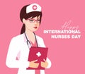 International Nurse Day. Doctor vector illustration