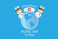 International nurse day on May every year design by vector in tonality tone concept