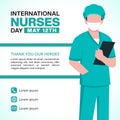 International Nurses Day background with a nurse