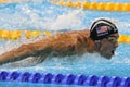 Olympic champion Michael Phelps of United States competes at the Men`s 200m butterfly at Rio 2016 Olympic Games Royalty Free Stock Photo