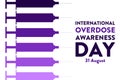 International Overdose Awareness Day. August 31. Holiday concept. Template for background, banner, card, poster with Royalty Free Stock Photo