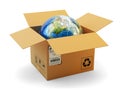 International package delivery concept, global purchases transportation business Royalty Free Stock Photo