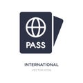 international passport icon on white background. Simple element illustration from Technology concept