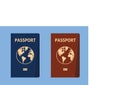 International Passport Vector Illustrator, Passport VECTOR ILLUSTRATOR,Flat style colorful vector illustration icon.