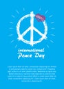 International Peace Day Poster Hippie Sign Icon