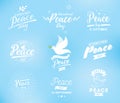 International peace day vector emblem