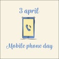 International phone day. smartphone vector flat style