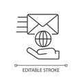International postal service linear icon