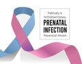 International Prenatal Infection Prevention Month. Vector illustration on white