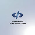 International Programmers\' Day 3D Code Icon Royalty Free Stock Photo