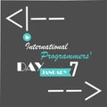 International Programmers` Day illustration. Day of the Programmer Communities. Programming icons. Software symbol collection. Int