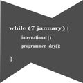 International Programmers` Day illustration. Day of the Programmer Communities. Programming icons. Software symbol collection. Int Royalty Free Stock Photo