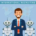 International Recruiting, Hr Manager with Robots.