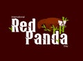 International Red Panda Day. Red panda banner and poster design for social media and print media.