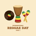 International Reggae Day vector