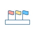 International relations RGB color icon