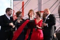 International Russian Italian Opera quintet on the open stage of festival Opera of Kronstadt. five singers of world Opera stars/