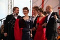 International Russian Italian Opera quintet on the open stage of festival Opera of Kronstadt. five singers of world Opera stars.