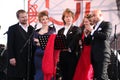 International Russian Italian Opera quintet on the open stage of festival Opera of Kronstadt. five singers of world Opera stars/