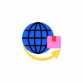 International Shipping flat icon