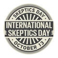 International Skeptics Day Royalty Free Stock Photo