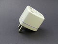 International socket adapter on black background