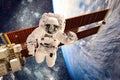 International Space Station and astronaut. Royalty Free Stock Photo