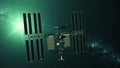 International Space Station charging solar battery