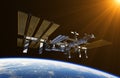 International Space Station In Outer Space Royalty Free Stock Photo