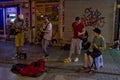 International Street Buskers playing music at the Sanjak.