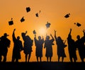 International Students Celebrating Graduation Royalty Free Stock Photo