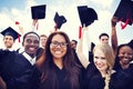 International Students Celebrating Graduation Royalty Free Stock Photo