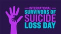 International Survivors of Suicide Loss Day background or banner design template is observed every year in November.