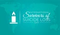 International Survivors of Suicide Loss Day Illustration Background Design with Candle