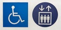 International symbol of access and elevator symbol