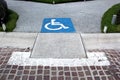 International Symbol of Accessibility to identify the area adapted to people with disabilities a universal symbol that is used as