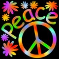 International symbol of peace, disarmament, anti-war movement. Royalty Free Stock Photo