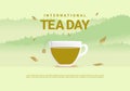 International tea day background celebrated on december 15 Royalty Free Stock Photo