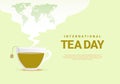 International tea day background celebrated on december 15 Royalty Free Stock Photo