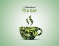 International Tea Day concept background.