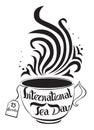 International tea day. 15 Dec. Lettering. Vector illustration on white background. Isolated image. Can be used as a logo Royalty Free Stock Photo